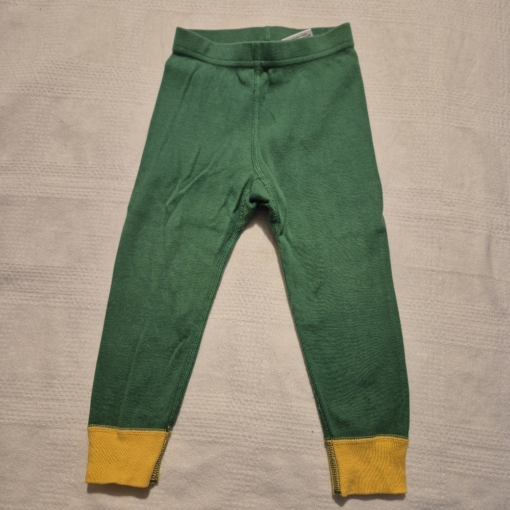Hanna Andersson boys size 80 or 18-24 months green pajama bottoms VGUC